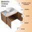 Ensemble de meuble-lavabo mural simple 29,56 po avec plateau en céramique Maxis