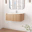 Meuble-lavabo mural 36 po avec lavabo en marbre artificiel Arcora-126233531-126233532
