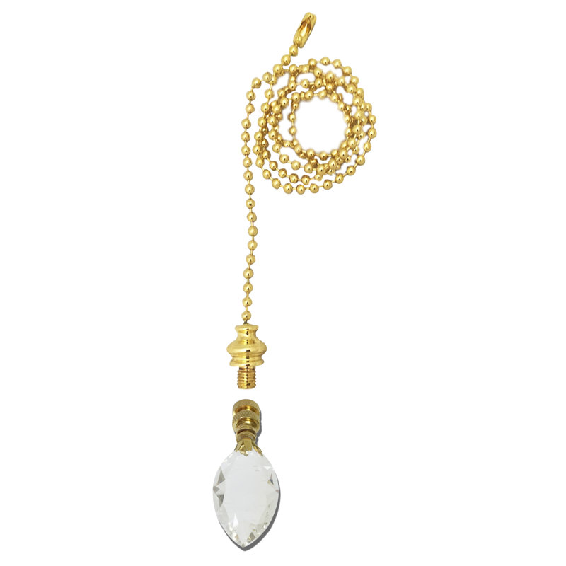 Pear Shaped Crystal Finial Ceiling Fan Pull Chain