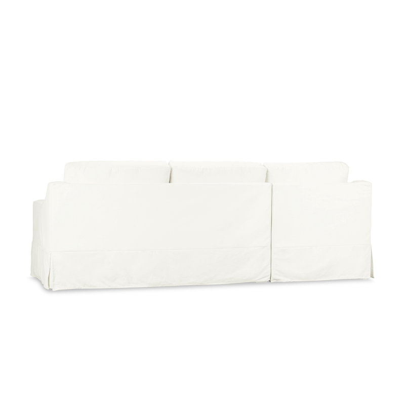 Cranbrook Upholstered L-Shaped Sectional, Bayou Off White Canvas, Left Hand Facing