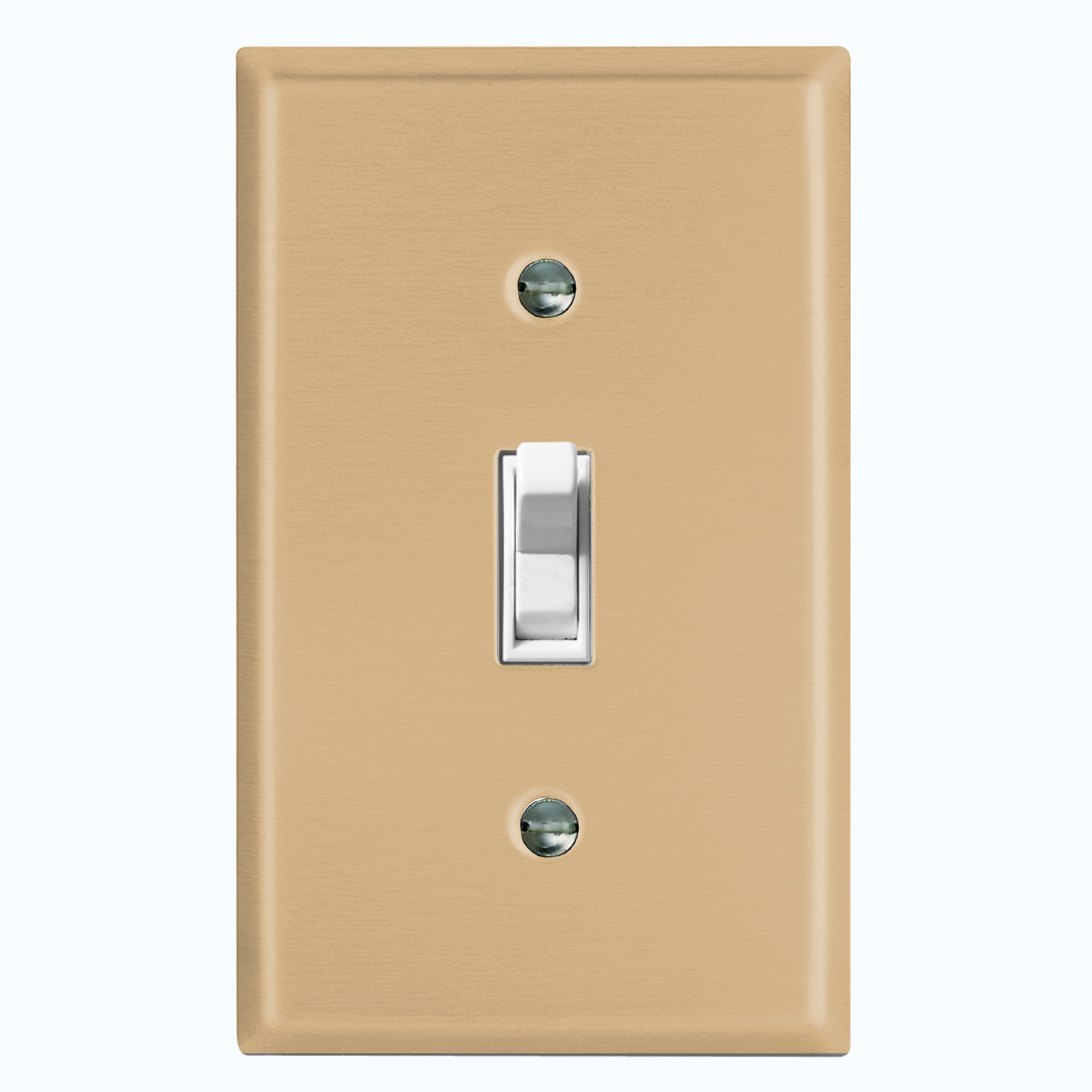 WorldAcc Plain Sand Brown 1 Gang Toggle Light Switch Standard Wall