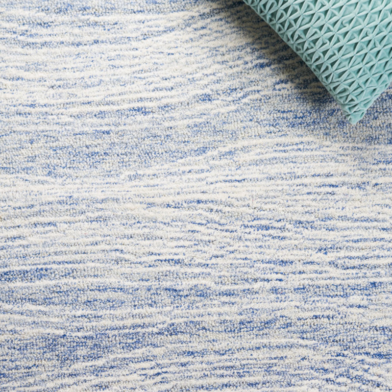 Tapis abstrait en laine et coton touffeté à la main Ameelia, Rond 4 pi