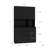 Black 74" Kitchen Cupboard With 6 Doors, 3 Shelves, 2 Drawers, Ac Outlets, Ports, Spacious Storage Solution Freestanding For Organization-682725658