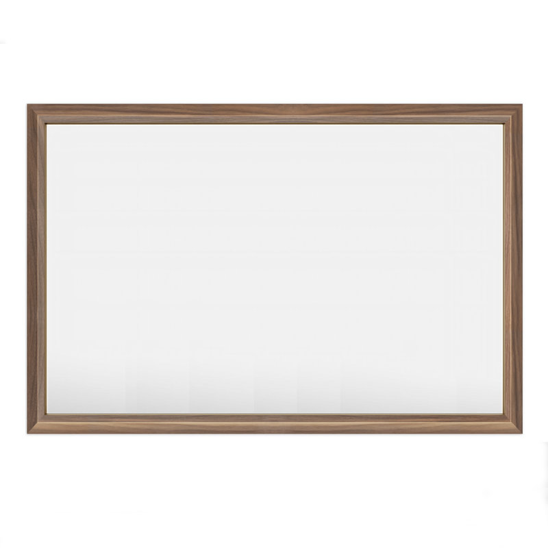 Miroir mural Amara, 48 po x 32 po, Bois brun foncé