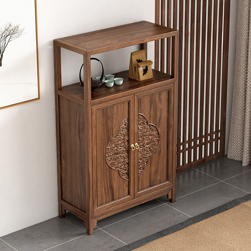 New Chinese Style Elm Shoe Cabinet 12 Pair Shoe Storage Cabinet
