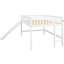 Lit mezzanine pleine grandeur avec glissade en blanc - Fabrication et délice enchanteur-1198177373-1198177374