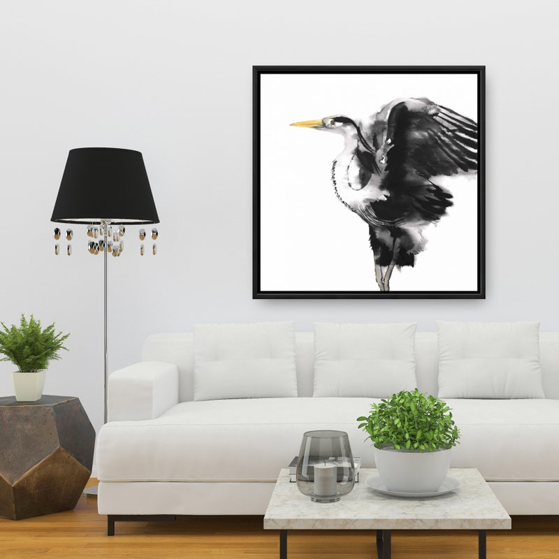 Héron, reproduction sur toile