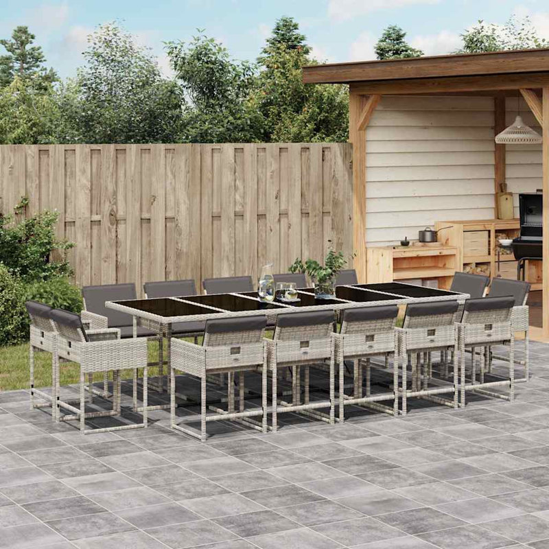 Patio Dining Set Table,, 15 Pieces: Table, 14 Chairs