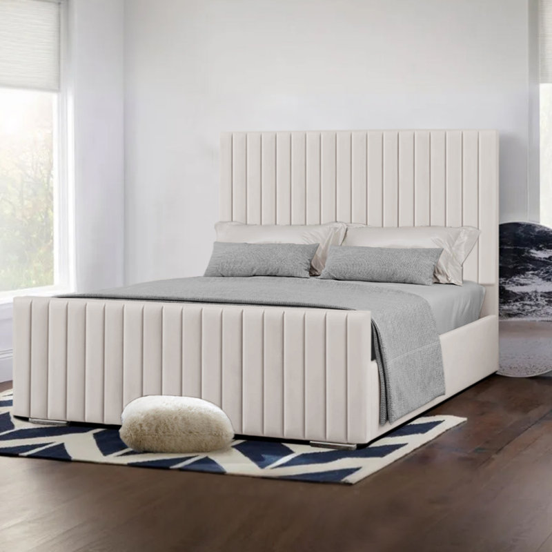 Upholstered Bed, Cream, Small Double (4')