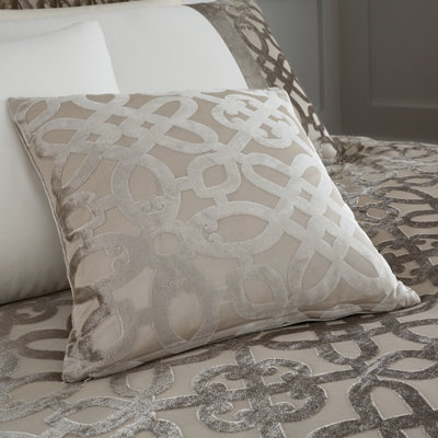 Lattice Cut Velvet Cushion Cover