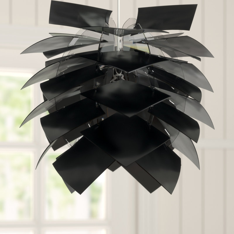 Illumin 1 - Light Unique/Statement Pendant, Black, 30cm H x 35cm W x 35cm D