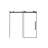 Frameless Single Sliding Shower Door  56-60 "W X 60" H, 1/4 "(6 Mm) Clear Tempered Glass, Explosion Proof Film, Stainless Steel Handle,Square Tube Track-121059668