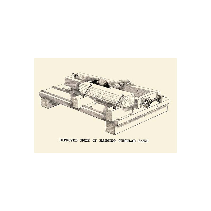 « mode d’amélioration des scies circulaires », impression, H 44 po x l 66 po