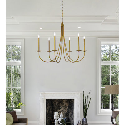 Baltray 6-Light Dimmable Steel Chandelier