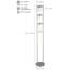 65 po H 3-WHITE-HEAD AVEC DEUX FAÇADES RÉGLABLES LAMPE DE SOL (1 PC / NTC / 1,10 pi cu / 12,32 lb / pi³)
