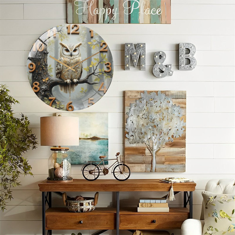 Horloge murale Owl