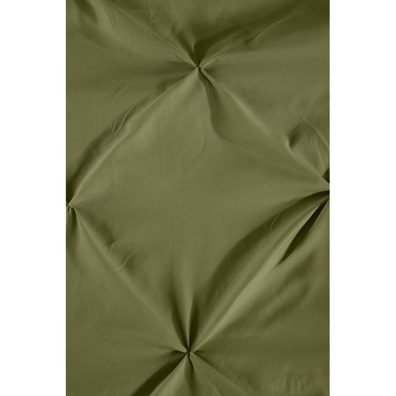 Berlin Pintuck Microfiber 3-Piece Comforter Set, Queen Comforter + 2 Standard Shams, Olive