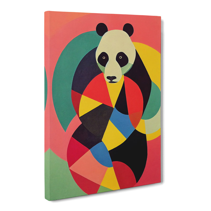 CAN-V0523-1718X Panda Abstract - Wrapped Canvas Print, 60cm H x 40cm W x 3cm D