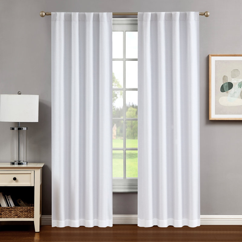 Blackout Curtain, 38'' W x 84'' L, Off White/Gray