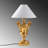 Elegant Baroque Table Lamp, Gold Finish, 19.7 x 19.7 x 30.3 inches | 100% Polyester Fabric Shade, Cap Size: Ø4.7 x H9.8 inches | E27 Socket, Max 40W | Perfect for Glam Home Decor, Stylish & Functional Lighting-1299501234