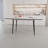47" Expandable To 63" Inch MDF Square White Marble Patterned Dining Table, Modern Industrial Kitchen And Dining Table, Equipped With Tapered Black Metal Legs