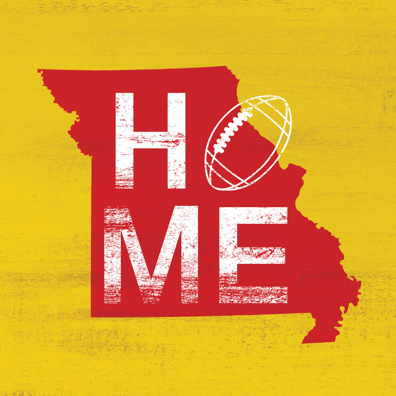 Home Football Chiefs - Wrapped Canvas Painting, 30cm H x 30cm W