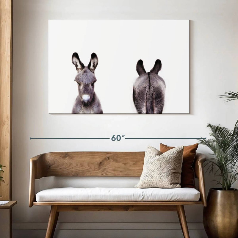 Brampt Donkey Front And Back Portrait, 32" H x 48" W