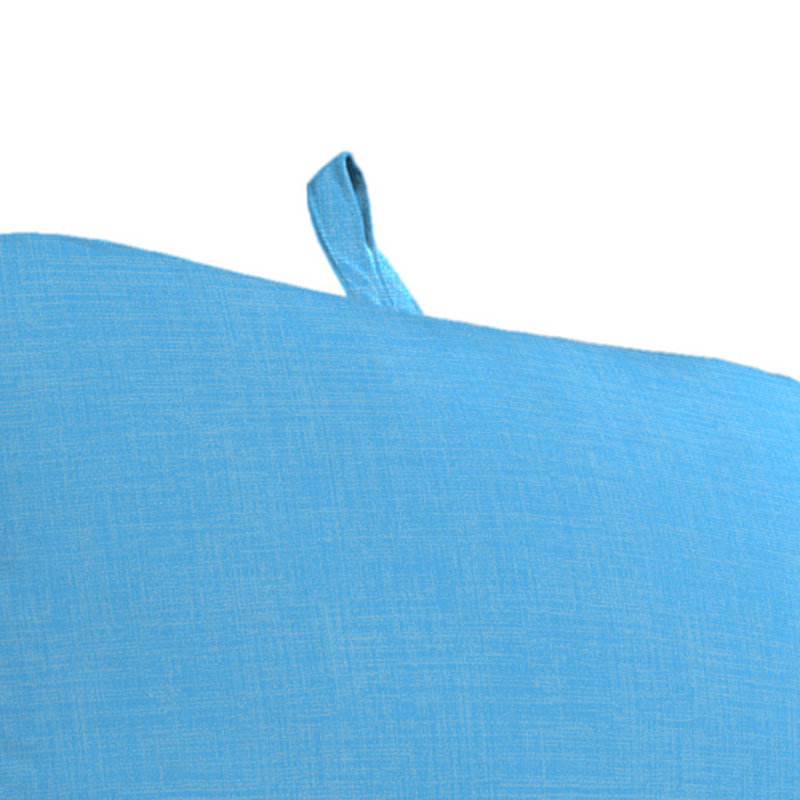 74" x 22" Outdoor Chaise Lounge Cushion with Ties and Loop, Ice Blue