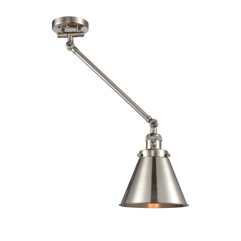 Lampe pivotante à 1 lumière à intensité variable Donovan, DEL, Nickel satiné brossé
