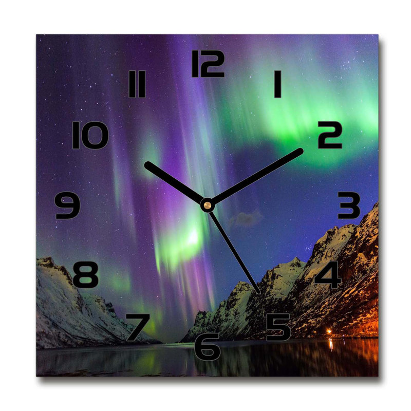 Joycene Glass Wall Clock, Black
