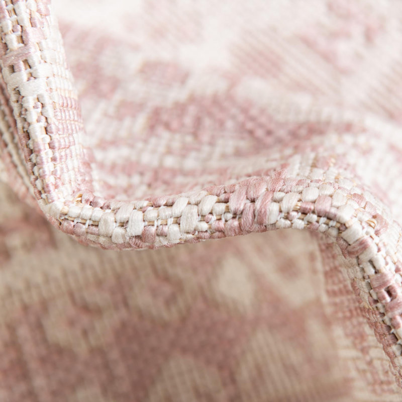 Tapis rose d'intérieur / extérieur Danera, Rectangle 7 pi x 10 pi