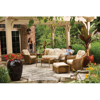 Reflections Outdoor Ottoman with Sunbrella Cushion -  Lloyd Flanders, 9017043652