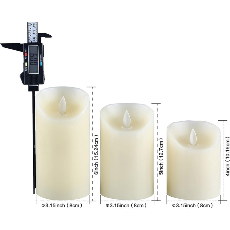 Flameless Candle with Wax Holder