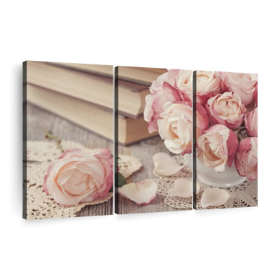 "Romans et roses" sur toile