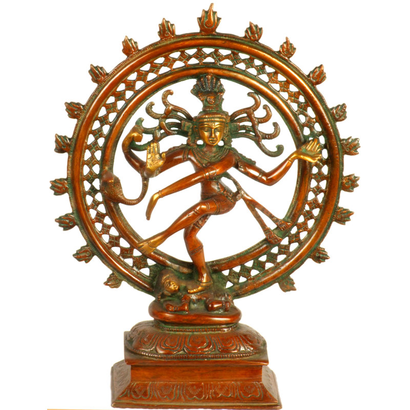 Handmade Brass Nataraja Statue - 11 Inch Cosmic Dancer Shiva for Spiritual Home Decor, Altars, and Meditation Spaces