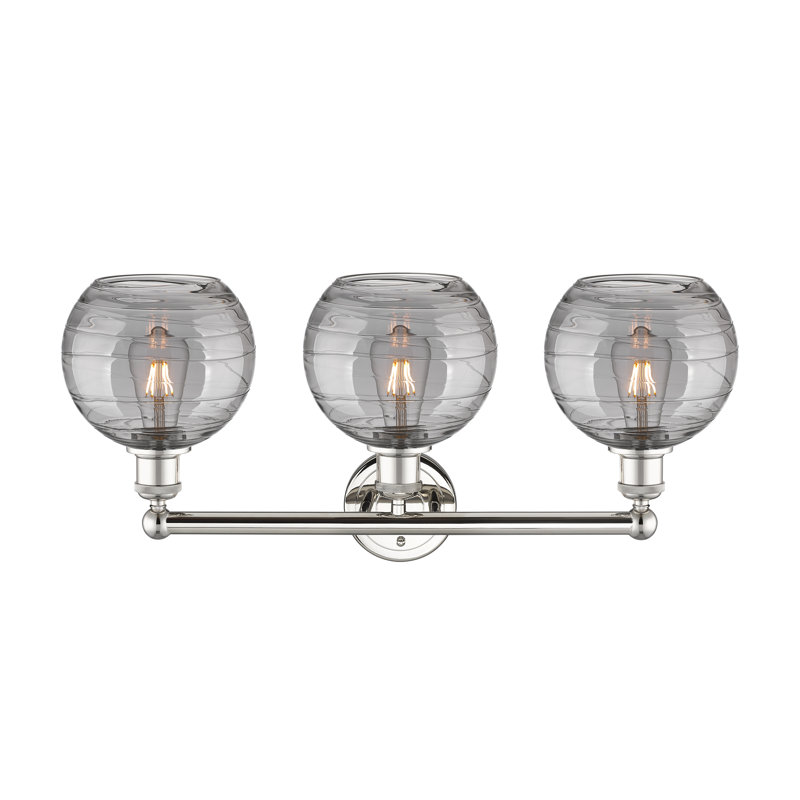 Essex 3 - Light Dimmable Vanity Light, Polished Nickel, Light Smoke