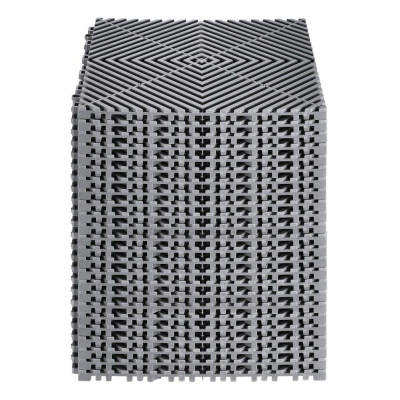 H 0,6 po x L 12 po x l 12 po, Gris