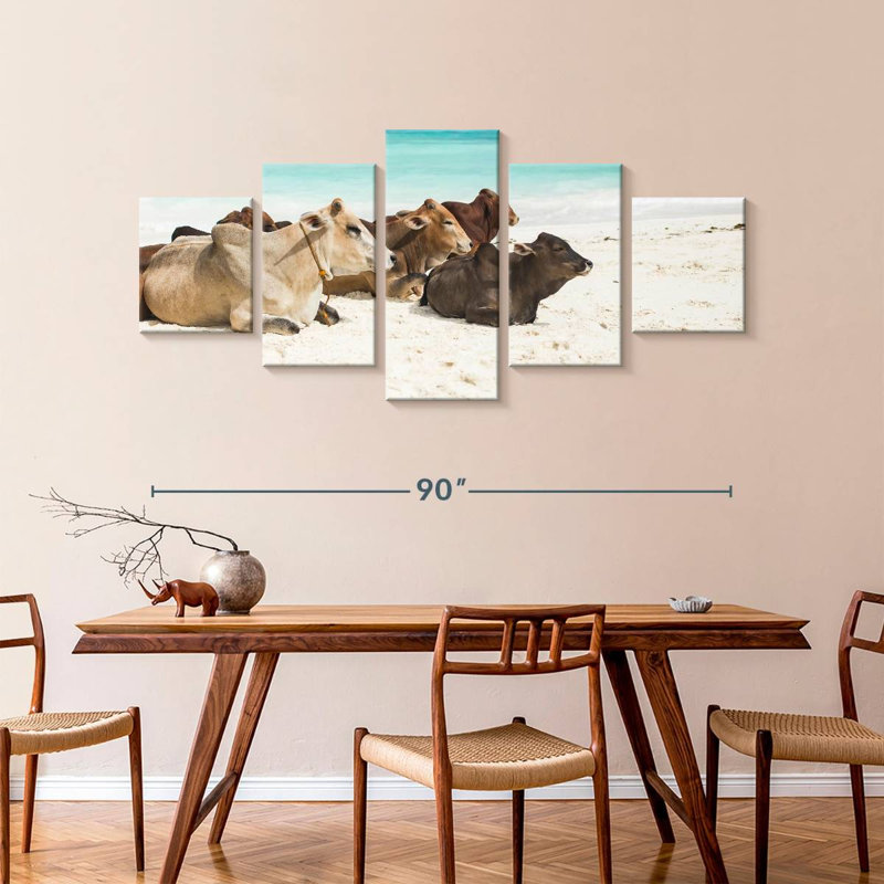 Zanzibar Beach Cattle, 42" H x 92" W