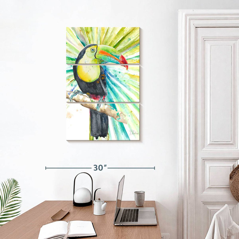 Toucan tropical brillant Brampt, H 32 po x l 20 po