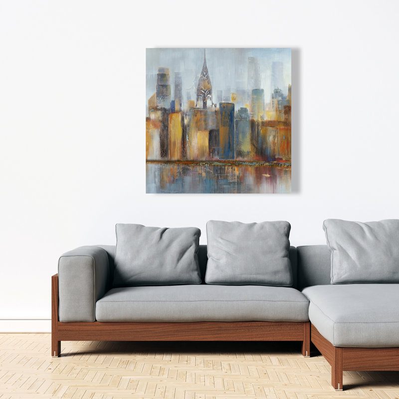 Paysage urbain avec bâtiment Chrysler - Décoration moderne sur toile