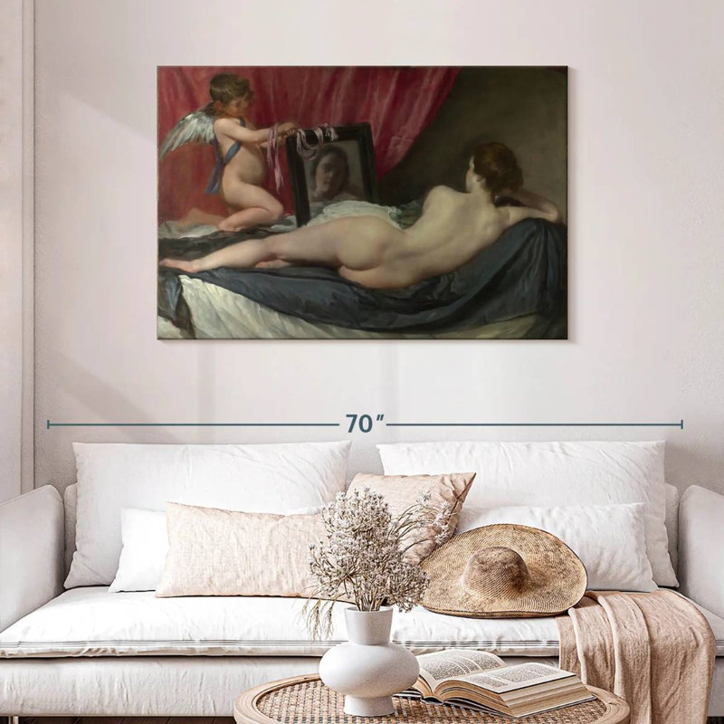 Hardie Venus à son miroir, H 30 po x l 45 po