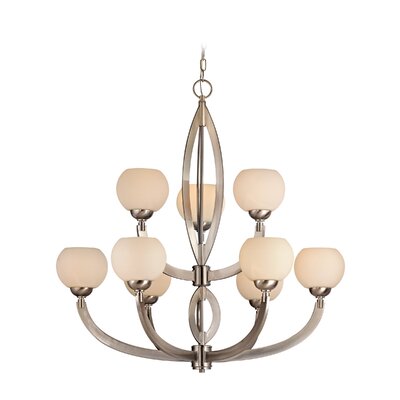 Lenore 9-Light Shaded Tiered Chandelier -  Wrought Studio™, 2962-09