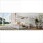 Lit plateforme simple en L compact sur lit double, structure en métal blanc pur pour les chambres à coucher
