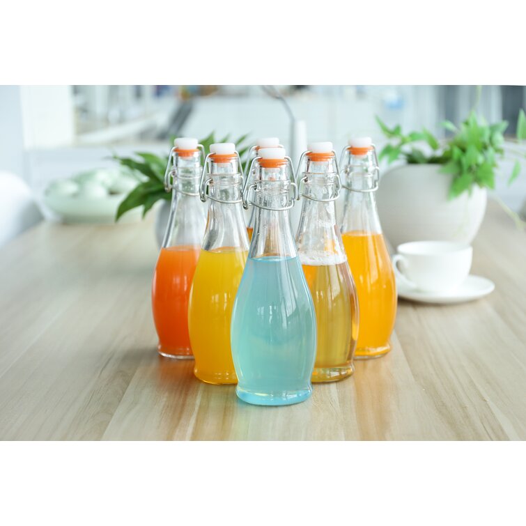 Joyjolt Reusable Glass Juice Bottles With Lids - 16oz Juice