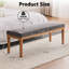 53" Grey Upholstered Bedroom Bench, Wooden Frame Foot of the Bed Bench with Fabric Seat for Bedroom, End of Bed Seat Stool-2059438858