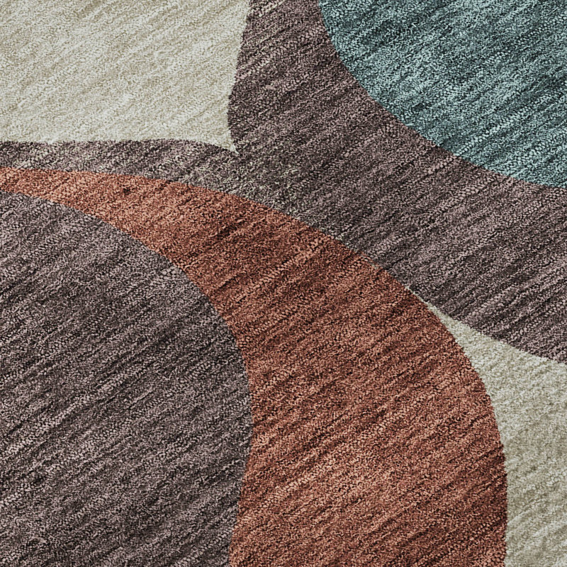 Premium Machine Washable Lisse Brown Rug, Rectangle 10' x 14'