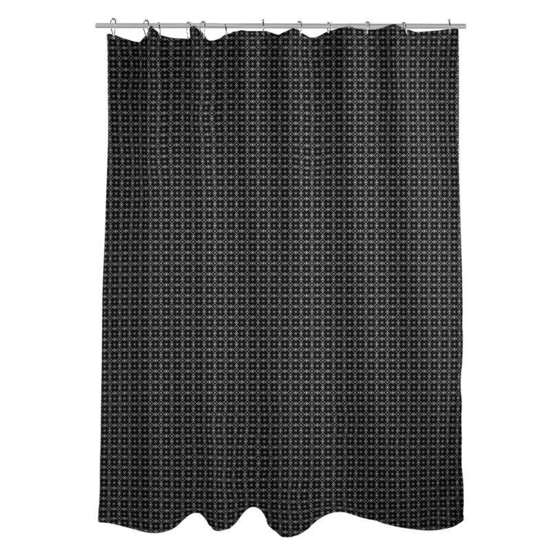 Rideau de douche simple Katelyn Elizabeth, Noir