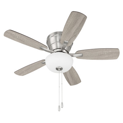Ventilateur de plafond Emmah Hugger avec 5 pales, ensemble d'éclairage