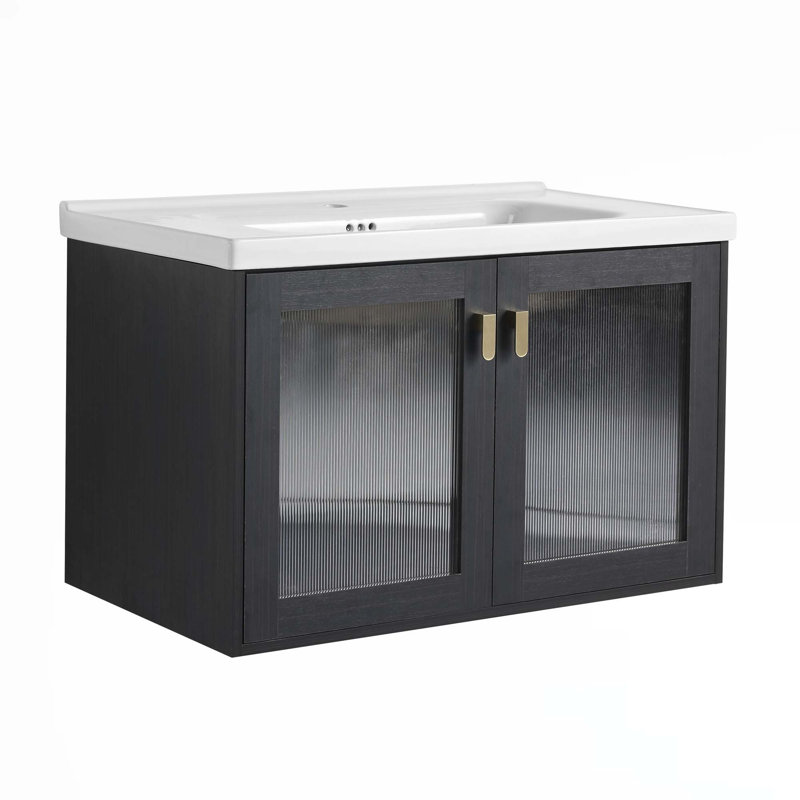 Wall-Mounted Bathroom Vanity With Sink
