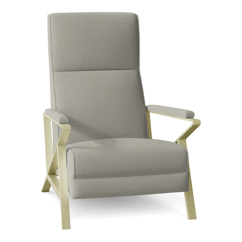 Infinity 28.25" Wide Manual Standard Recliner, Brushed Brass, Perigold Lirico Oyster